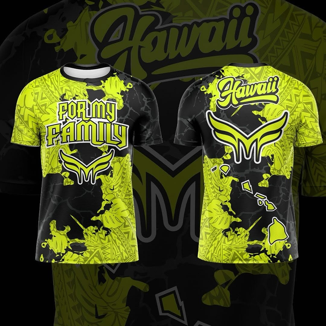 ADULT- New NEON TRIBAL FAMILY SHORT SLEEVE DRI FIT