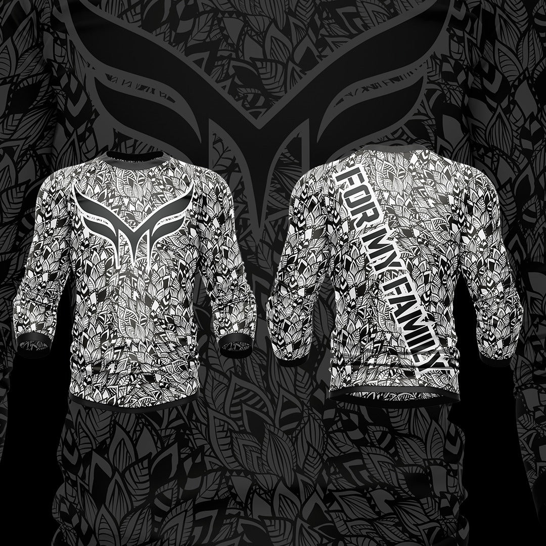Kids- BLK/WHT TRIBAL FLORAL