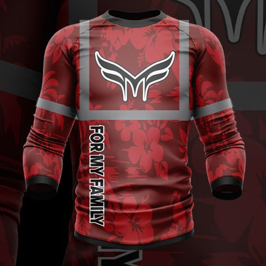 KIDS “RED HIBISCUS" HI-VIS LONGSLEEVE