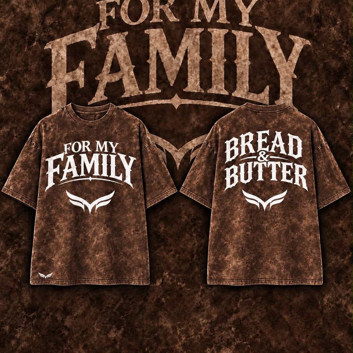 ADULT- PRE-ORDER New  BREAD & BUTTER (BROWN) Mineral Wash HEAVYWEIGHT TEE 10/1 RELEASING