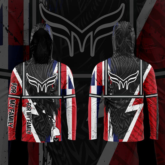 *Kids* "MANA OHANA"HOODED LONG SLEEVE HI VIS