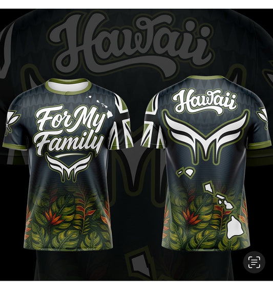 New- HAWAII ROOTS COLLECTION- BLACK GREEN FLORAL