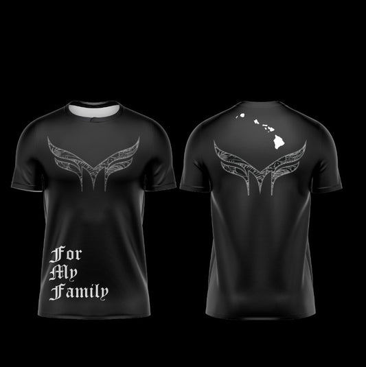 *Adult* Black Floral  Cotton Tee