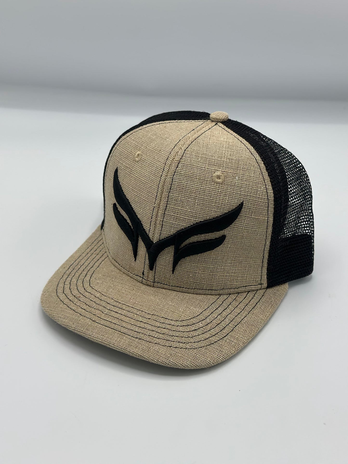 FMF BURLAP TRUCKER MESH W/BLACK LOGO
