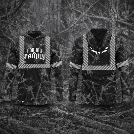 KIDS- "NIGHT SHIFT" CAMO HOODED LS HI-VIS