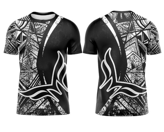 *ADULT*  BLACK & WHITE TRIBAL SHORTSLEVE