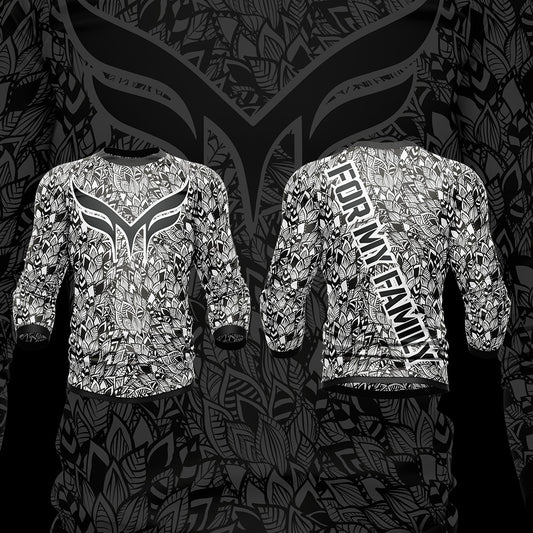 Kids- BLK/WHT TRIBAL FLORAL