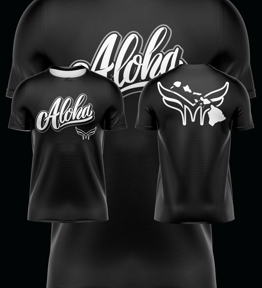 ALOHA TEE BLACK TEE