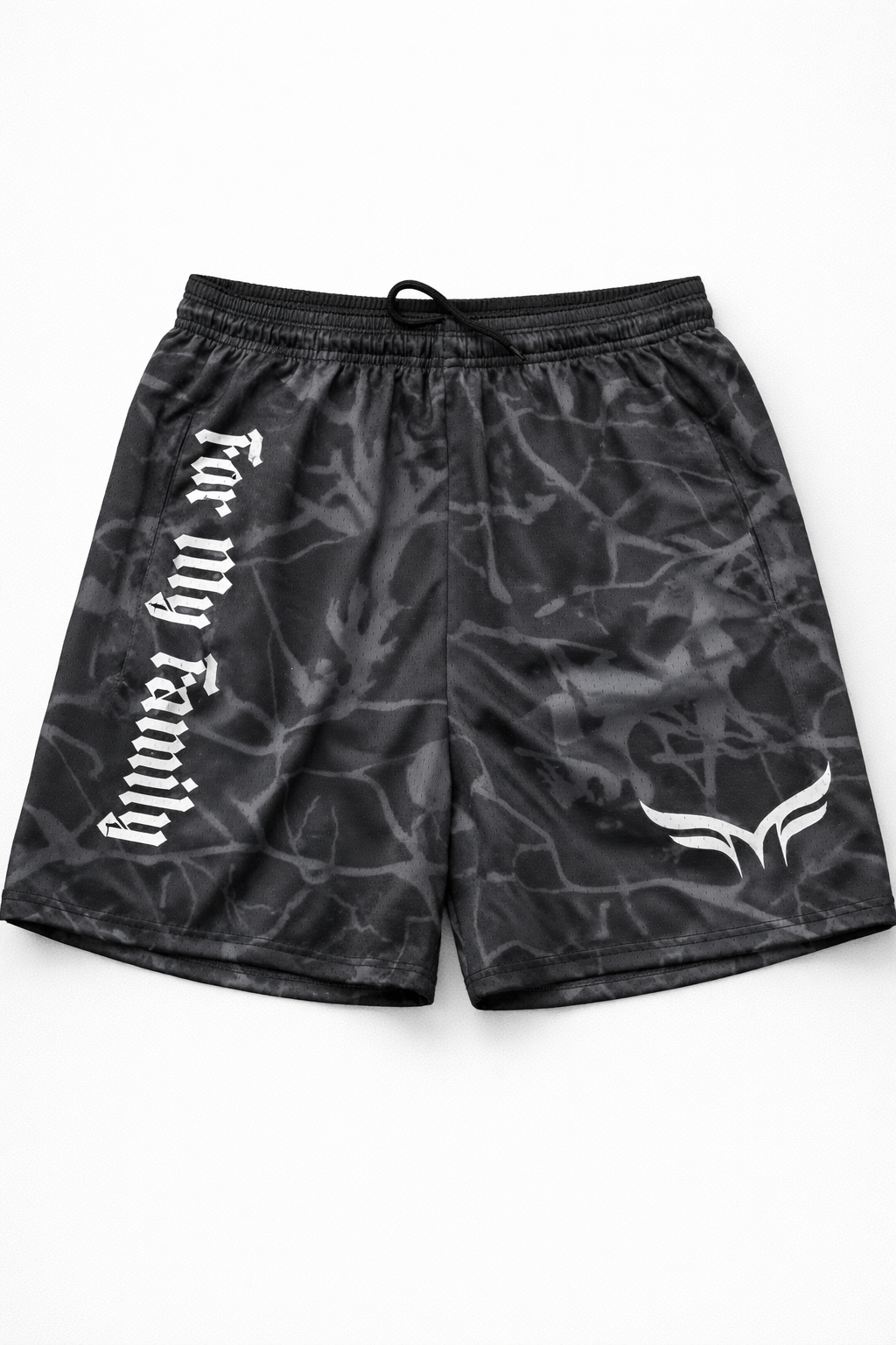 MENS- "NIGHT SHIFT" CAMO MESH SHORTS