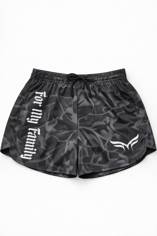 WOMENS- "NIGHT SHIFT" CAMO Basketball Shorts